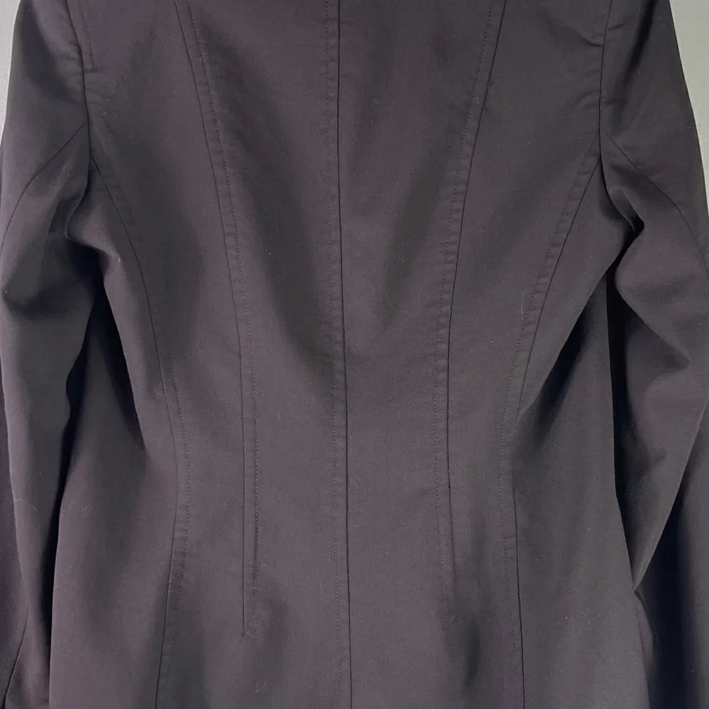 Express Blazer Jacket Size 12 Two Button Black Single Breasted Wool Blend